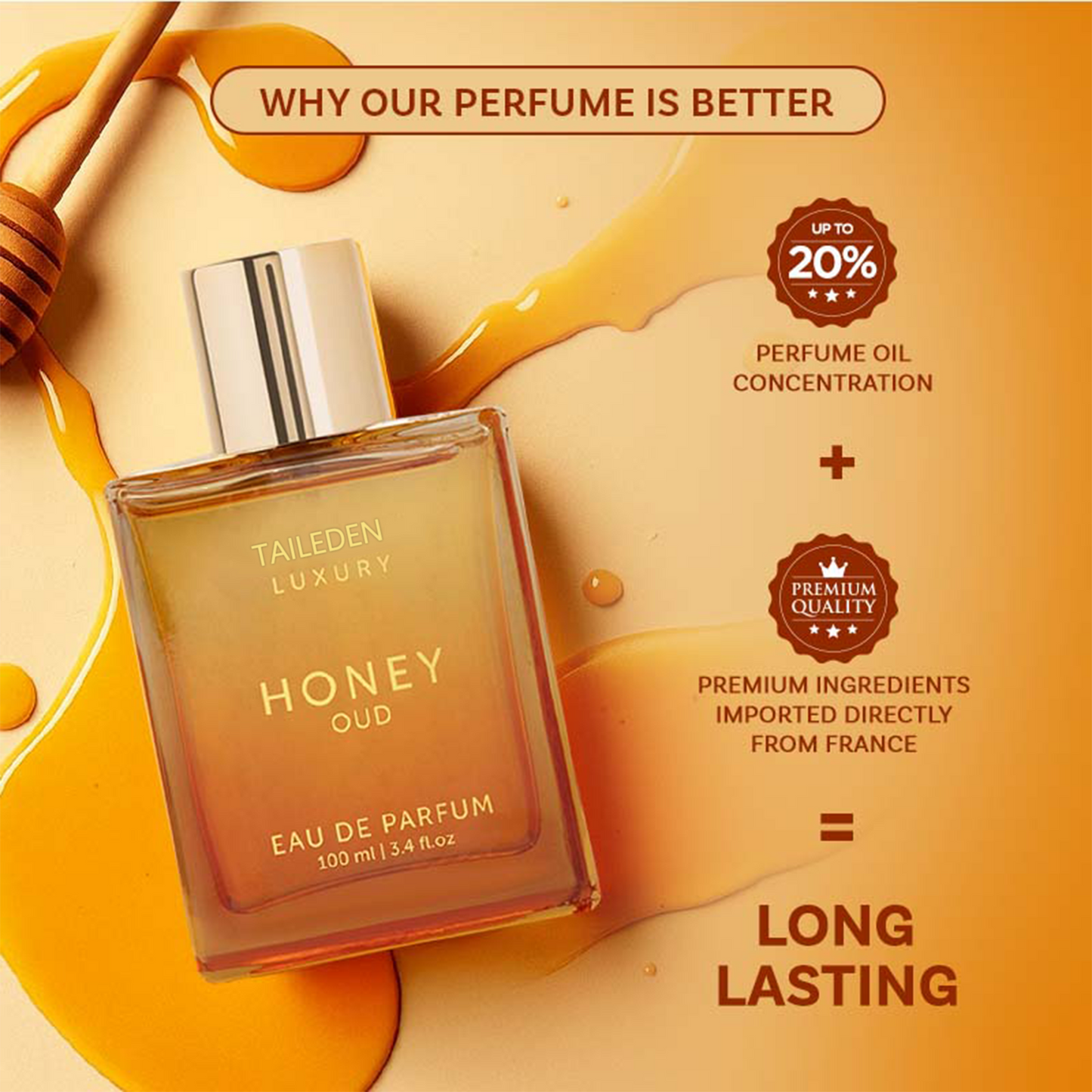 Final 3 Hours: 70% OFF🔥Honey Oud Unisex Perfume – A Luxury Fragrance for Men & Women