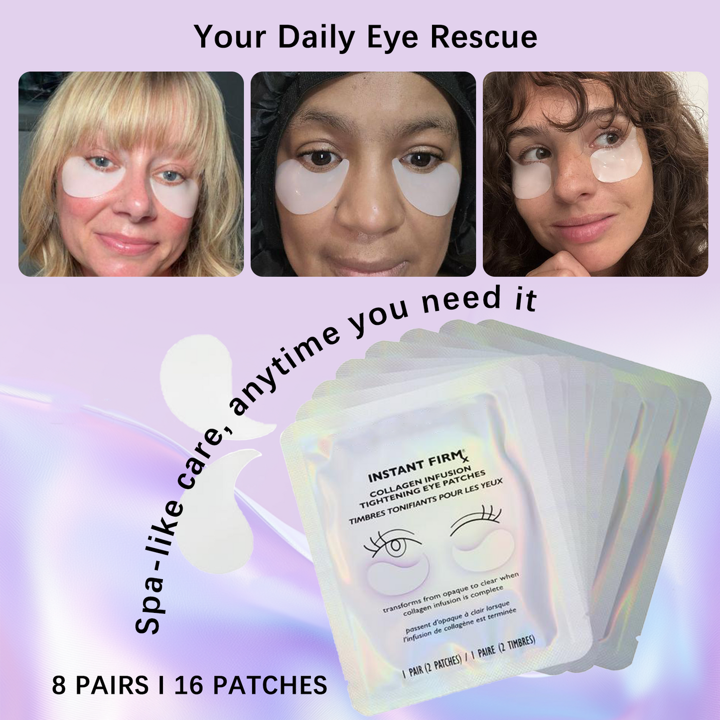 Collagen Infusion Eye Patches – Instantly Firm, Brighten & Revive Tired Eyes